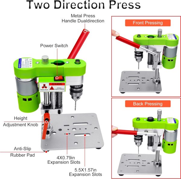 BERXOL Benchtop Drill Press Metal Compact Design-3