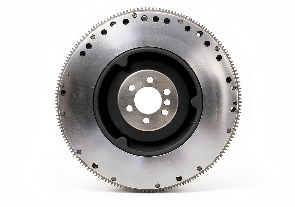 Installing Sachs Silver Flywheel Automotive Replacement Flywheels on a wooden workbench