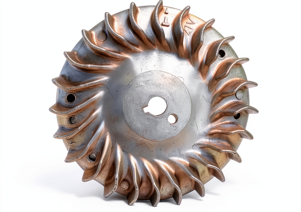 HALESEY aluminum flywheel installed on a mini‑bike engine