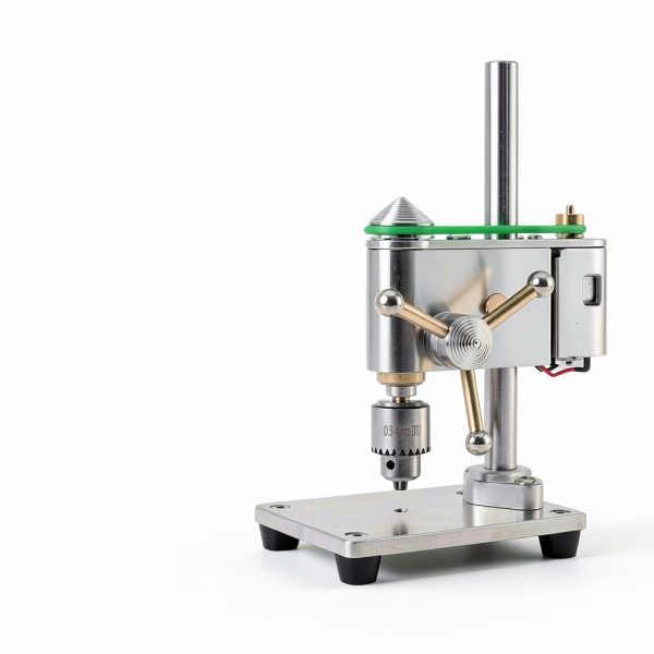 QWEXOB Benchtop Drill Press Metal Chrome 4500RPM-3