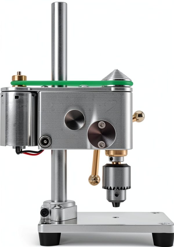 QWEXOB Benchtop Drill Press Metal Chrome 4500RPM-7