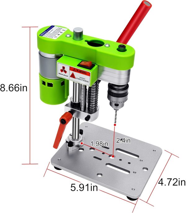 BERXOL Benchtop Drill Press Metal Compact Design-5