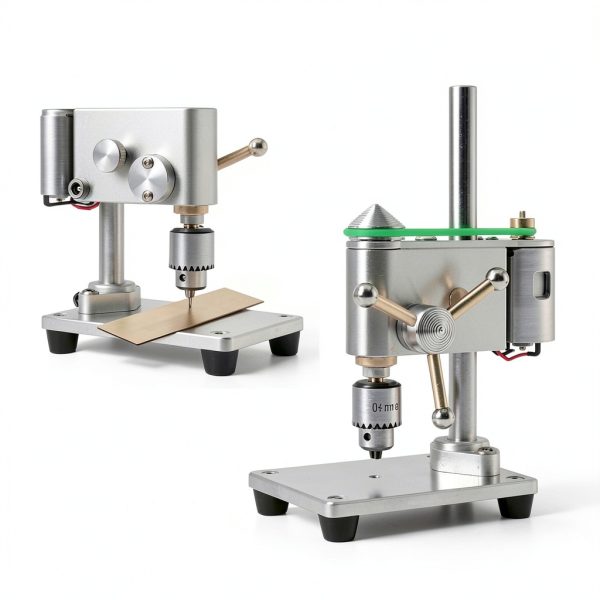 QWEXOB Benchtop Drill Press Metal Chrome 4500RPM-4