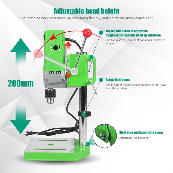 RATTMMOTOR 110V Benchtop Drill Press Metal-3