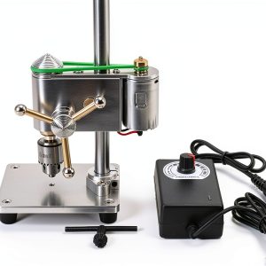 QWEXOB Benchtop Drill Press Metal Chrome 4500RPM-0
