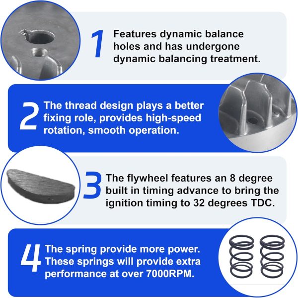 BUHNSS Aluminum Flywheel for Go Kart 8deg Design-3