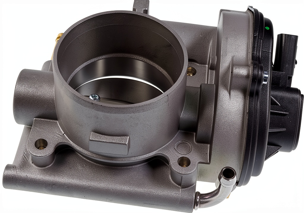 AUQDD throttle body installed in a vehicle engine bay