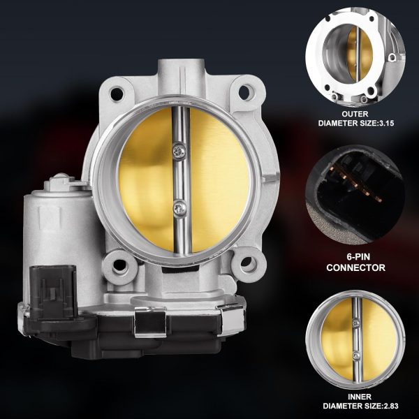 TadaMark Throttle Body 8TBY006-max Aluminum Fuel Throttle Replacement-6