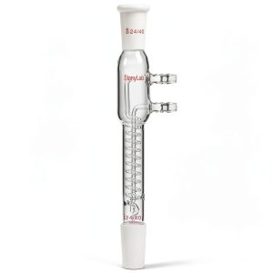 Glass Coil Reflux Condenser StonyLab 245mm Borosilicate 24/40 Joints-0