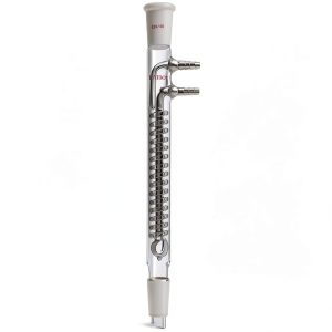 Laboy Glass Dimroth Reflux Condenser 24/40 Joints 225mm Coil Handblown-0