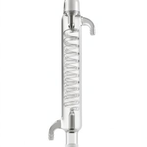 QWORK Jacket 200mm Glass Condenser with 24-40 Joint for Laboratory Use-0