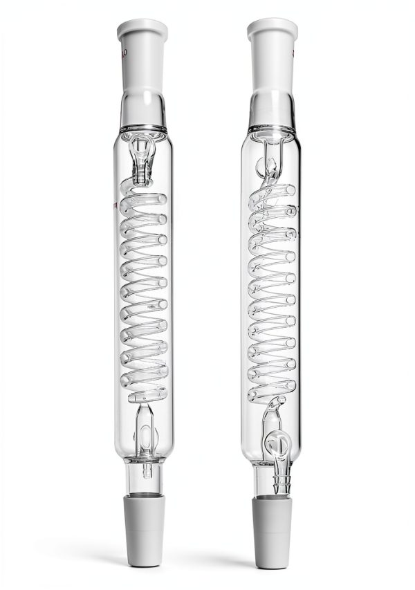 QWORK Jacket 200mm Glass Condenser with 24-40 Joint for Laboratory Use-1