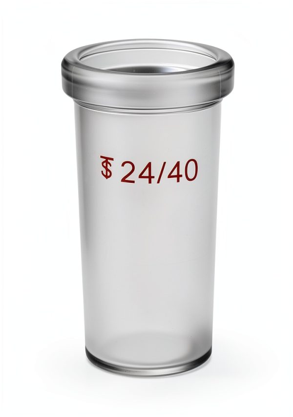 QWORK Jacket 200mm Glass Condenser with 24-40 Joint for Laboratory Use-6