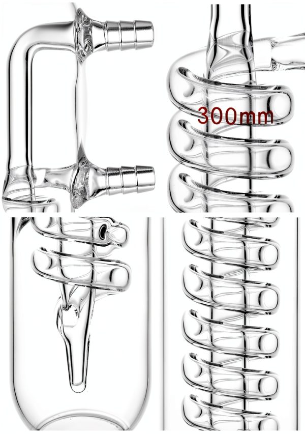 Glass Reflux Condenser 24/40 QWORK Borosilicate Graham with 175mm Coil-3