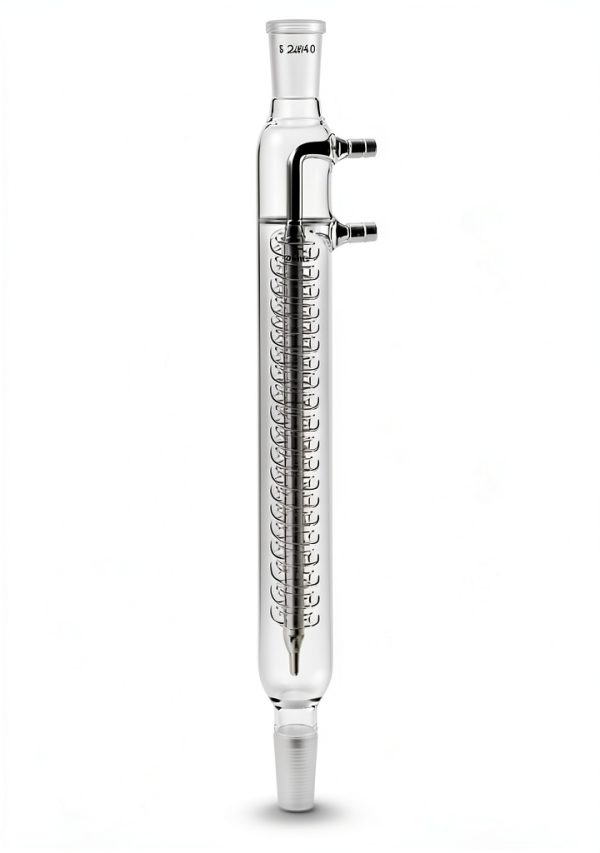 Glass Reflux Condenser 24/40 QWORK Borosilicate Graham with 175mm Coil-6