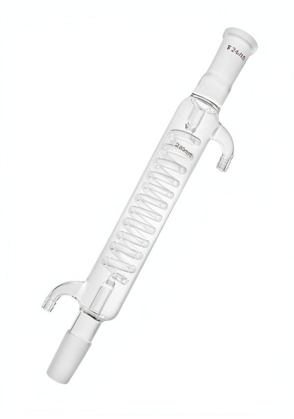 QWORK Jacket 200mm Glass Condenser with 24-40 Joint for Laboratory Use-7