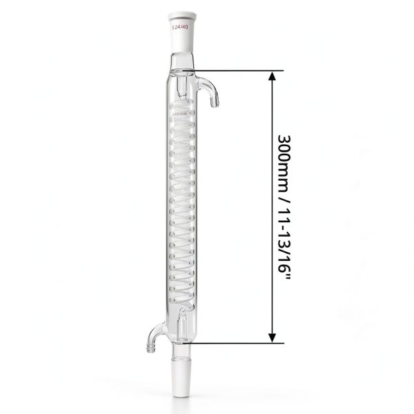 Graham Condenser QWORK Lab Glass Condenser with 300mm 24 40 Joint-5
